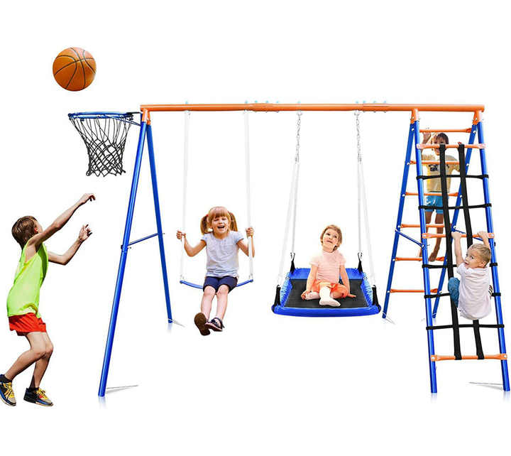 Kids Outdoor Hanging Chair - Set 3-in-1 per Bambini con Altalena,