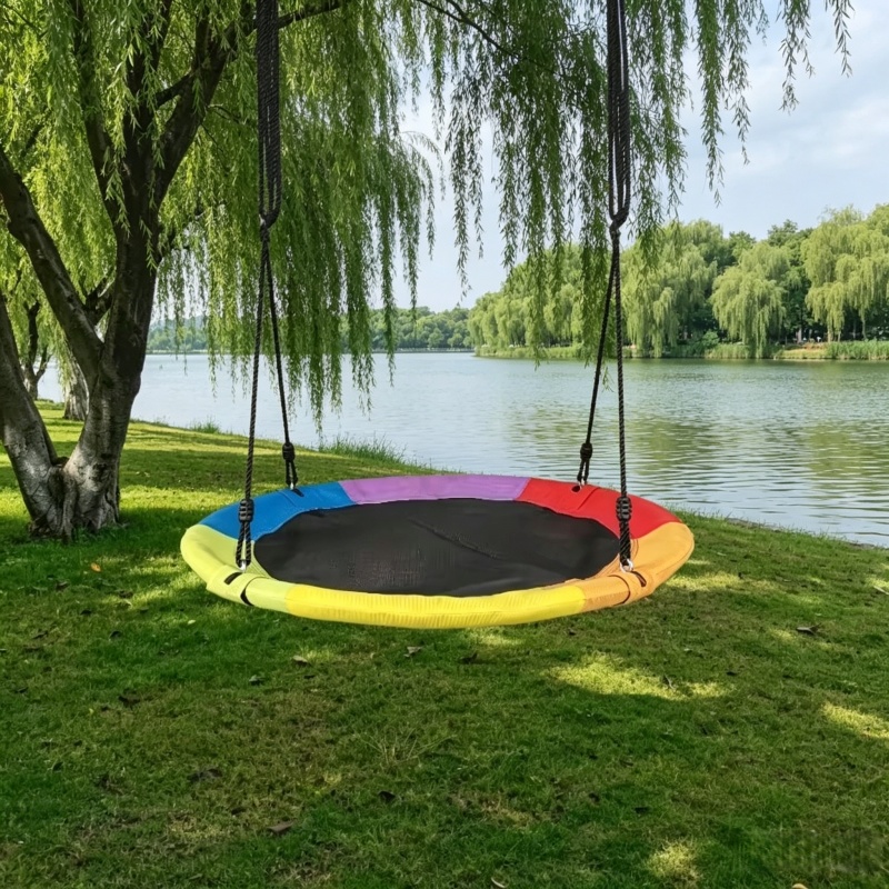 Kids Outdoor Swing - Amaca circolare in tela Oxford per