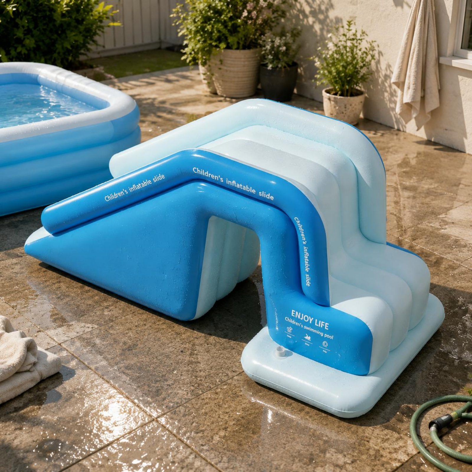 Kids Outdoor Water Toys - Scivolo Gonfiabile per Piscina, Parco Acquatico