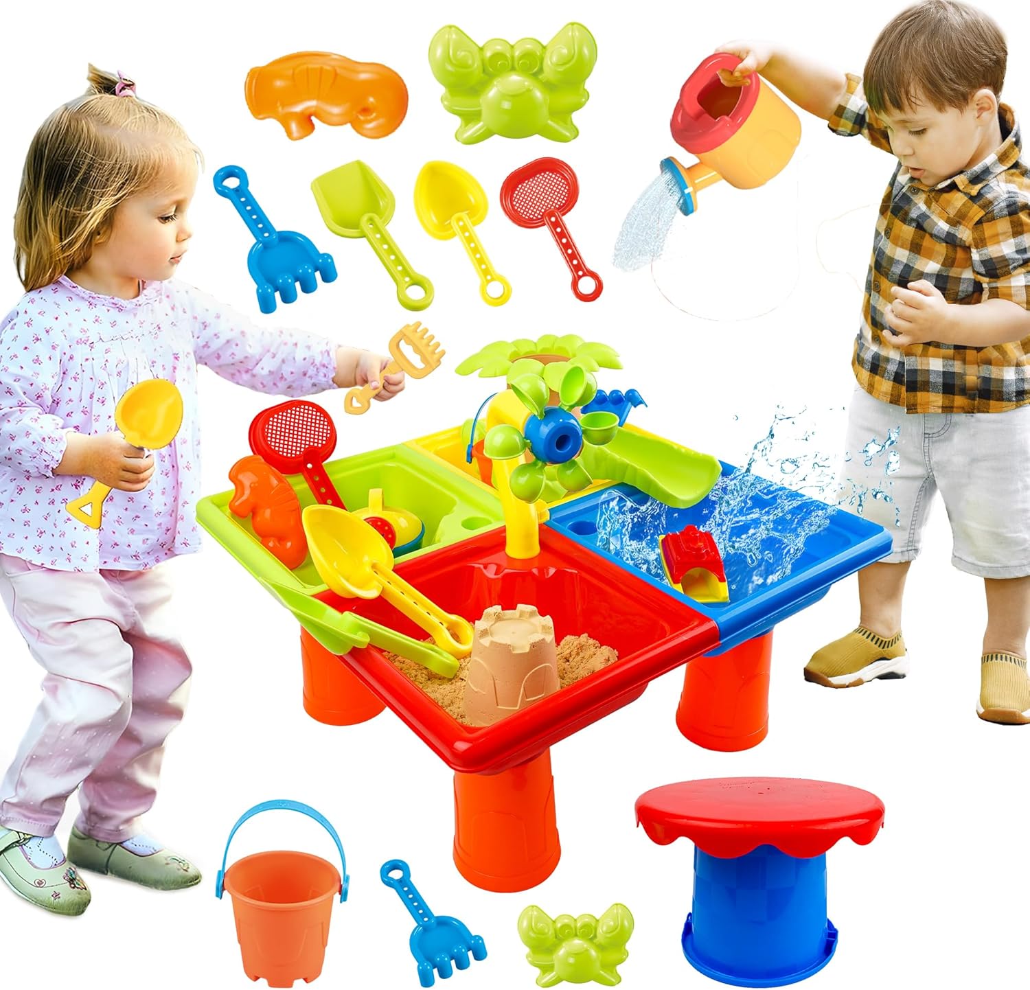Kids Outdoor Water Toys - 25 pezzi tavolo da acqua estivo