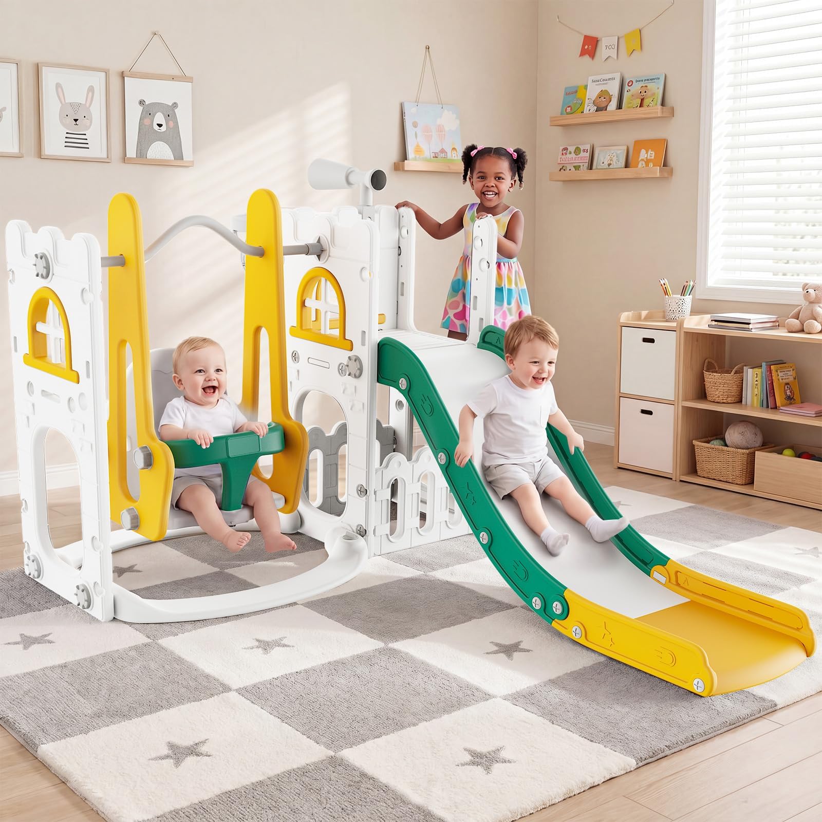 Kids Outdoor Swing - Set 7 in 1 per Bambini: