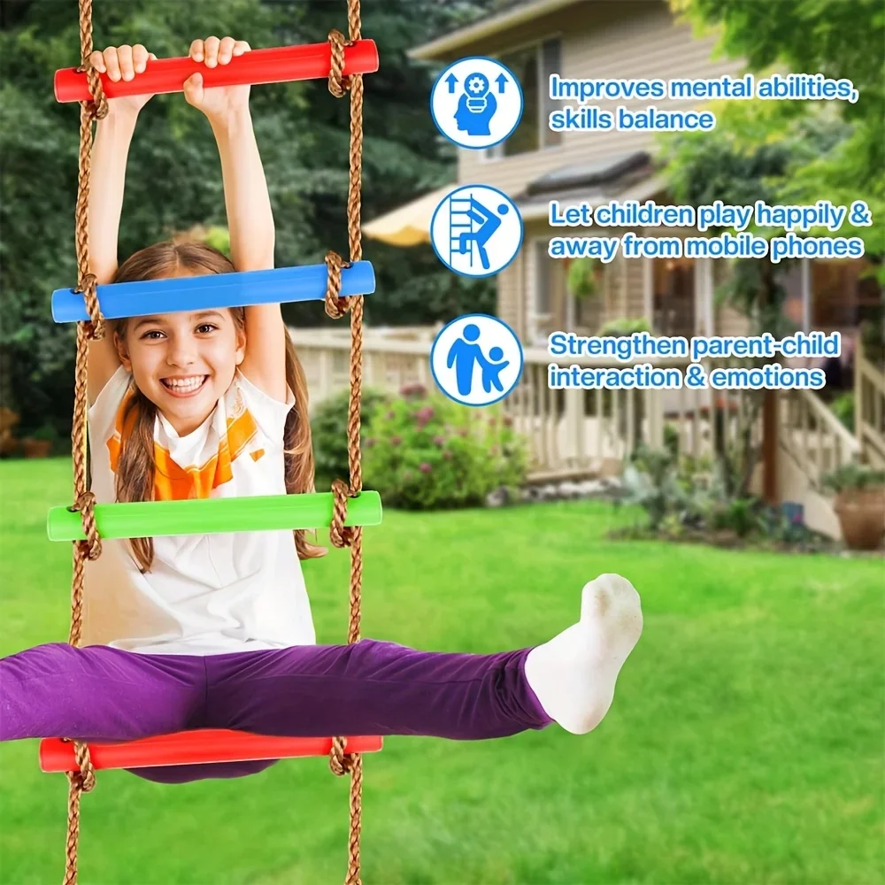 Kids Outdoor Swing - 1 Pezzo Scala da Arrampicata Colorata