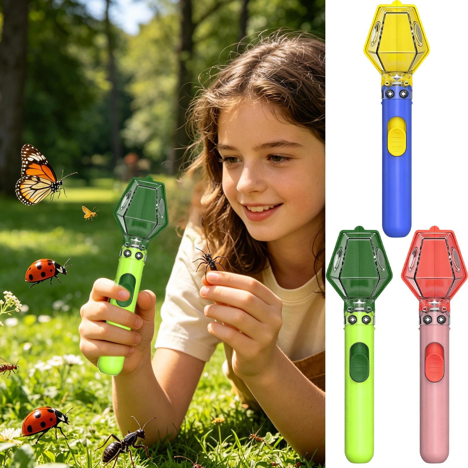 Kids Outdoor Education - Cattura-insetti portatile multifunzionale a pressione, scatola
