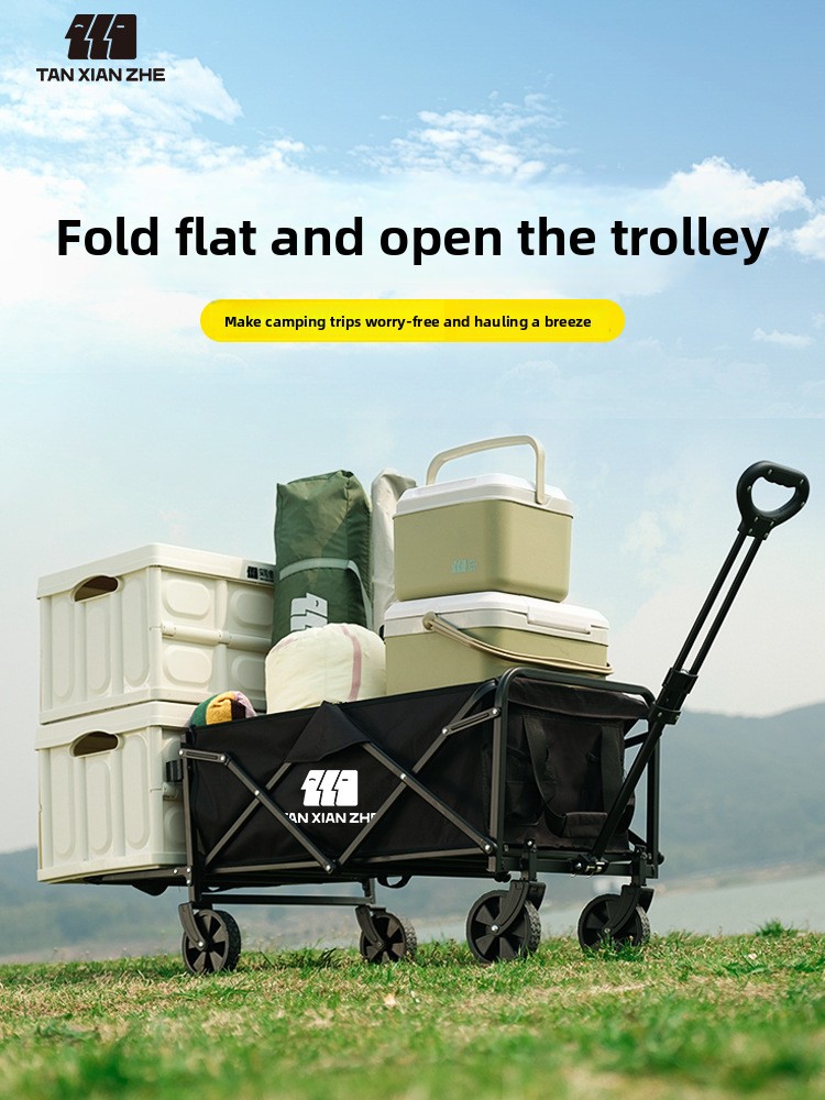 Kids Outdoor Wagon - Carrello Pieghevole da Campeggio, Carrello Utilitario