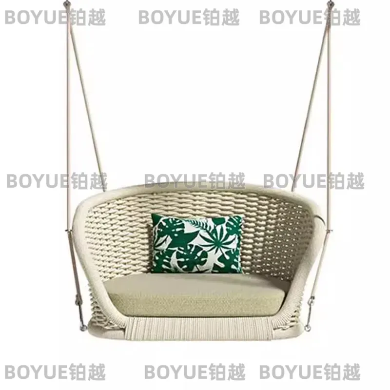 Kids Outdoor Hanging Chair - Sedia a dondolo sospesa in rattan