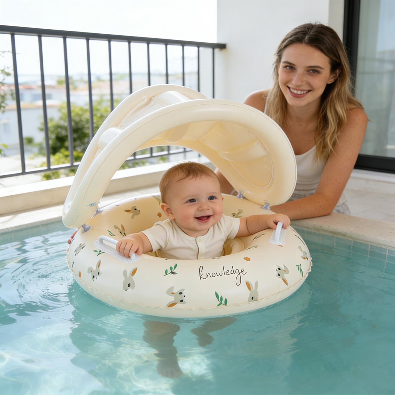 Kids Outdoor Activity Centre - Anello Galleggiante Rimovibile con Parasole per