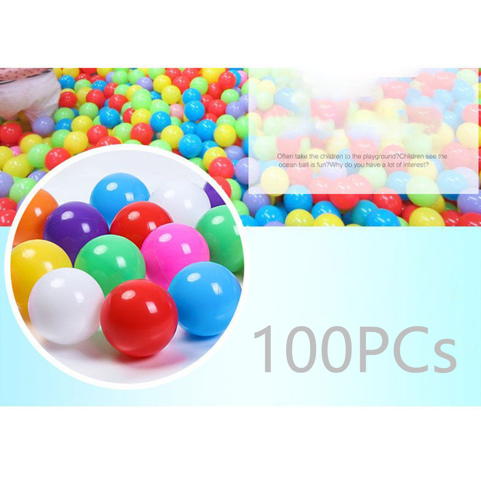 Kids Outdoor Activity Centre - 100 Palline in Plastica da 55MM