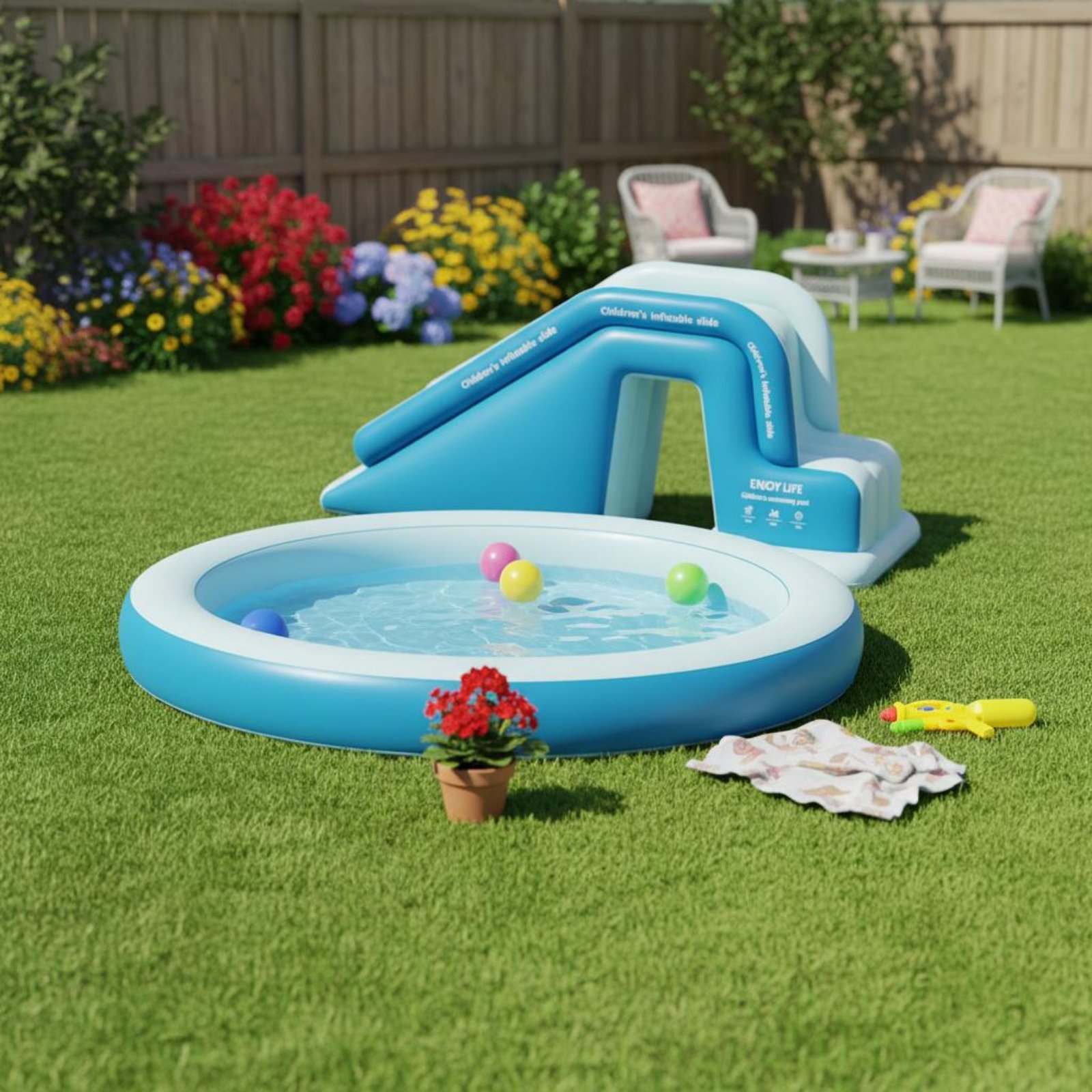 Scivolo Gonfiabile per Piscina - Kids Outdoor Water Toys recensione e prezzo