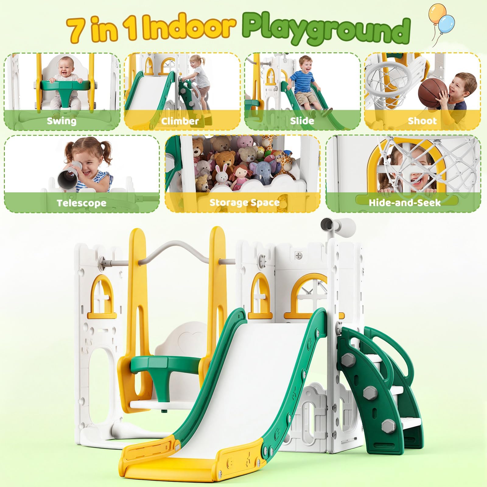 Set 7 in 1 per Bambini: Scivol - Kids Outdoor Swing recensione e prezzo