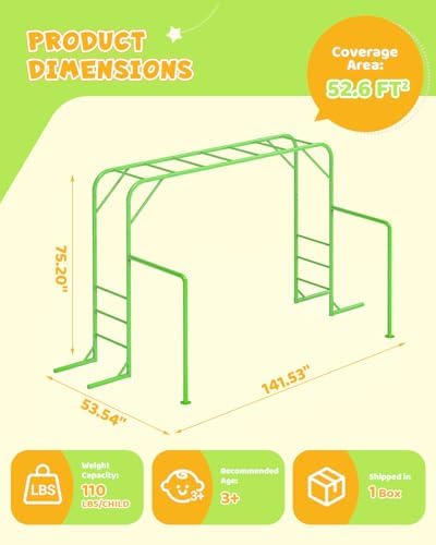 Set di barre da ginnastica per - Kids Outdoor Monkey Bar Set recensione e prezzo