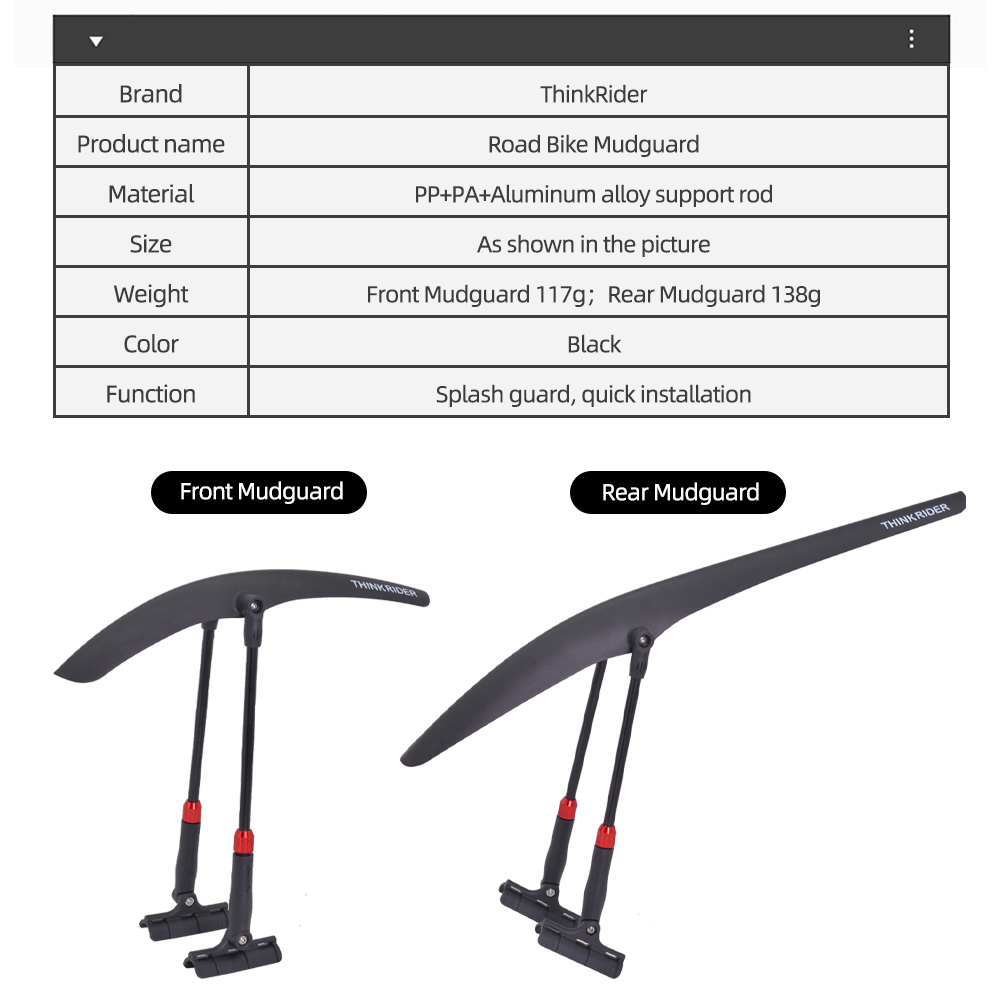 ThinkRider parafango per cicli - Muddy Puddle Suit recensione e prezzo