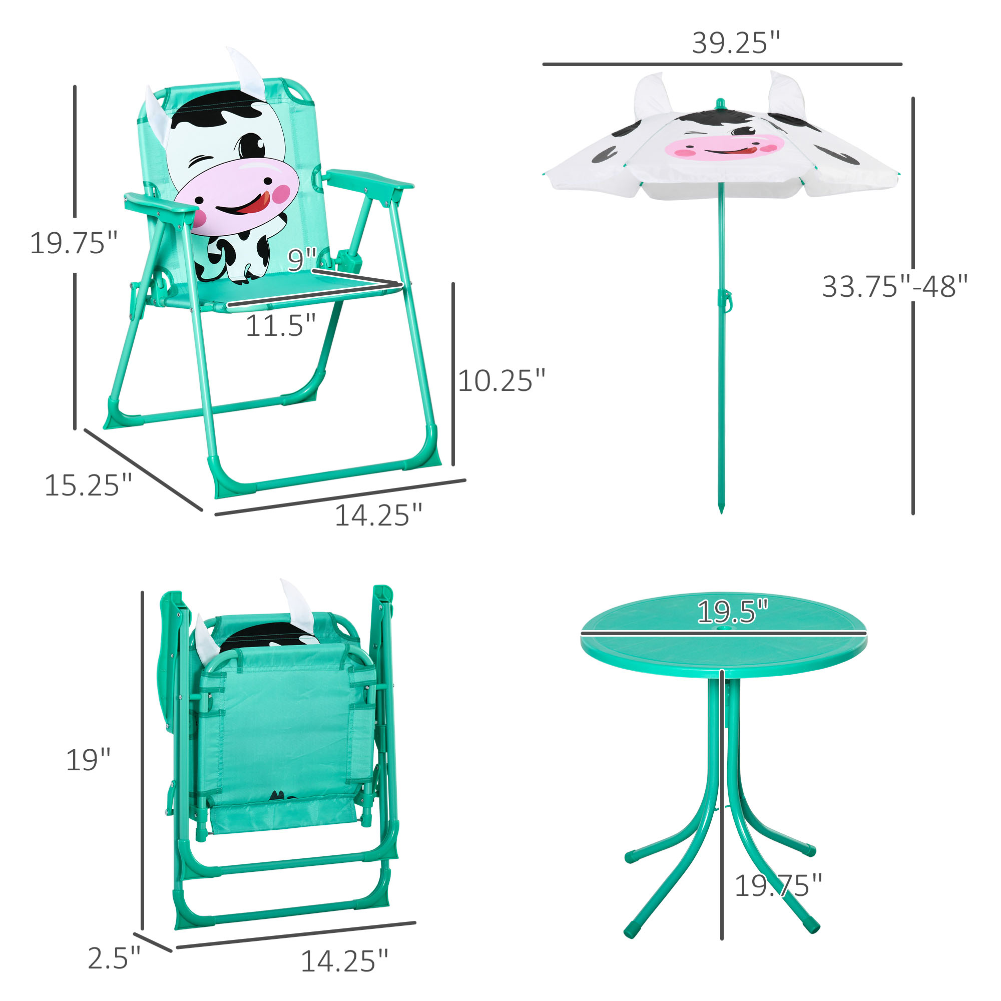 Set Tavolo e Sedie per Bambini - Kids Outdoor Table And Chair Set recensione e prezzo