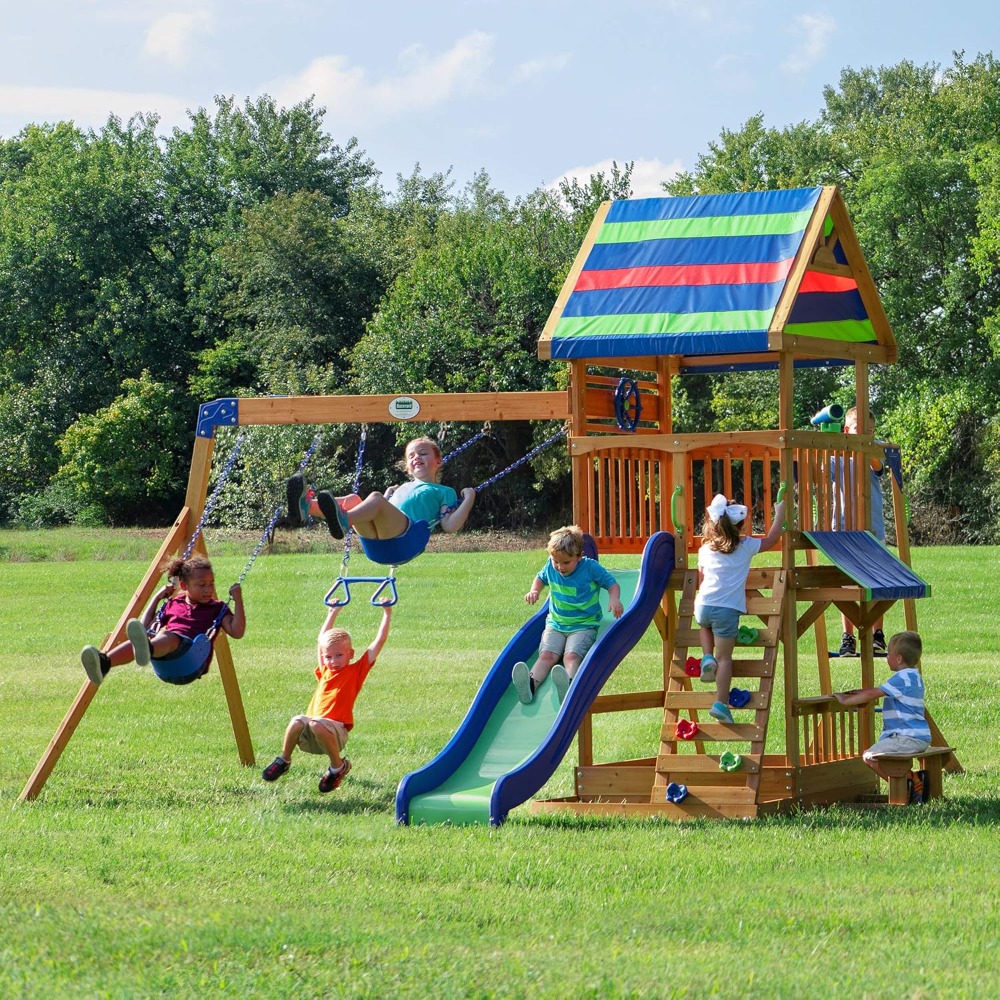 Altalena da Giardino in Legno  - Kids Outdoor Monkey Bar Set recensione e prezzo