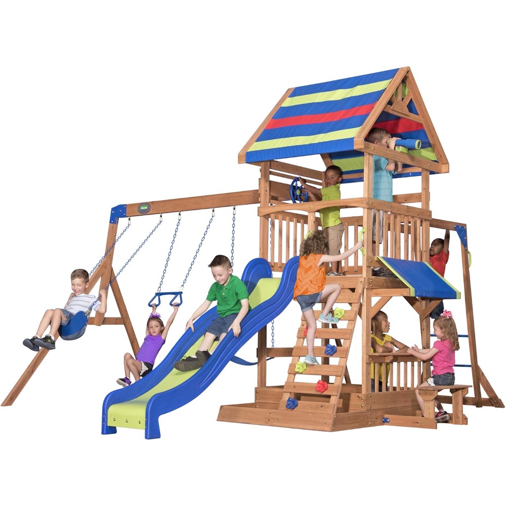 Altalena da Giardino in Legno  - Kids Outdoor Monkey Bar Set recensione e prezzo